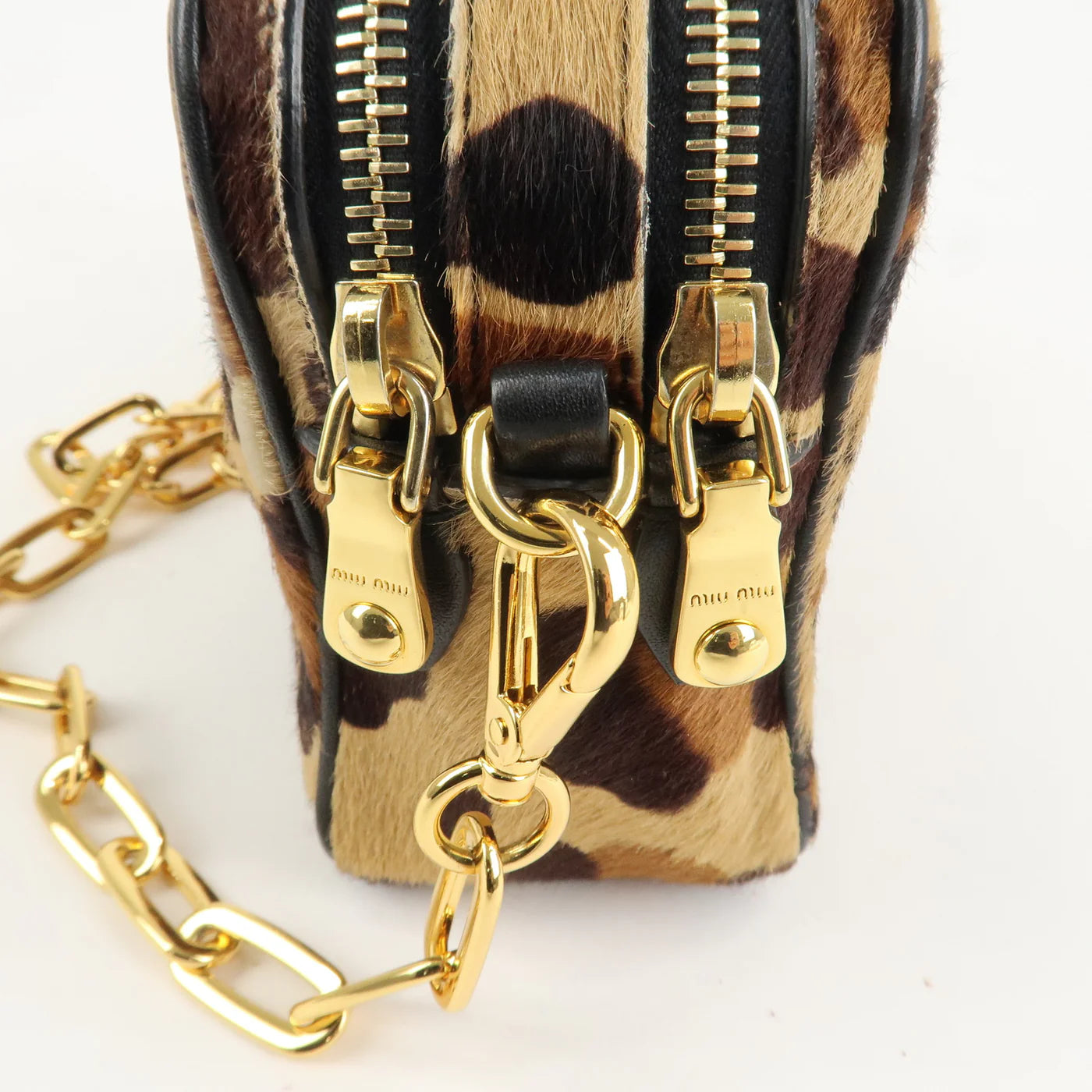 Miu Miu camera leopard