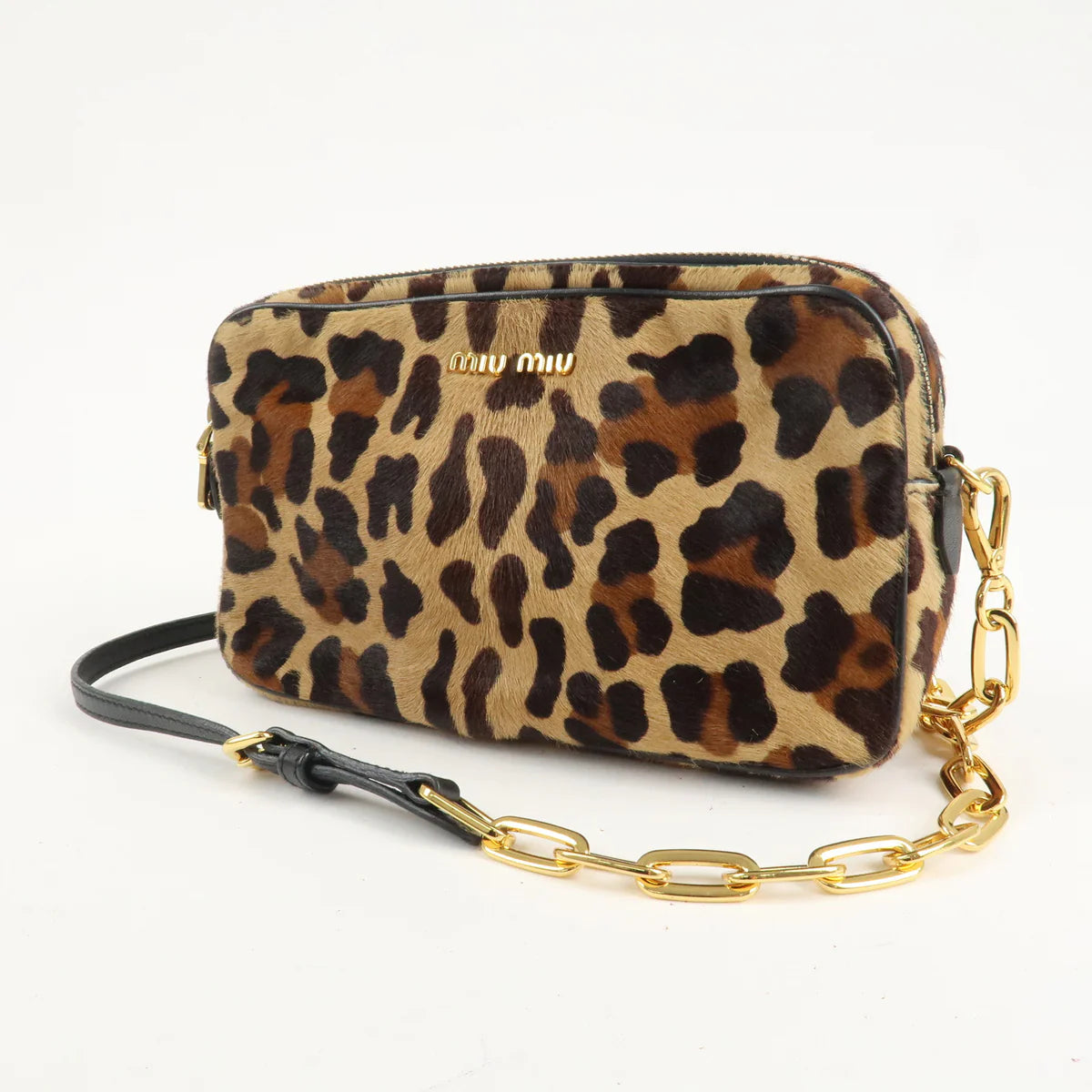 Miu Miu camera leopard