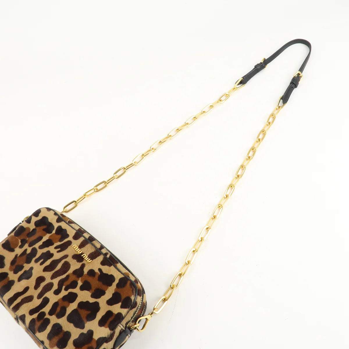 Miu Miu camera leopard