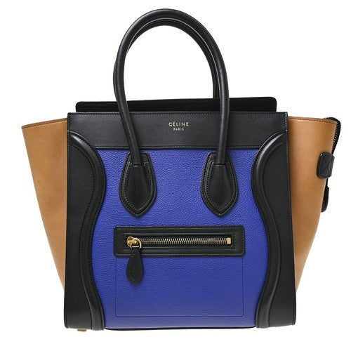 Céline Luggage bleu et noir
