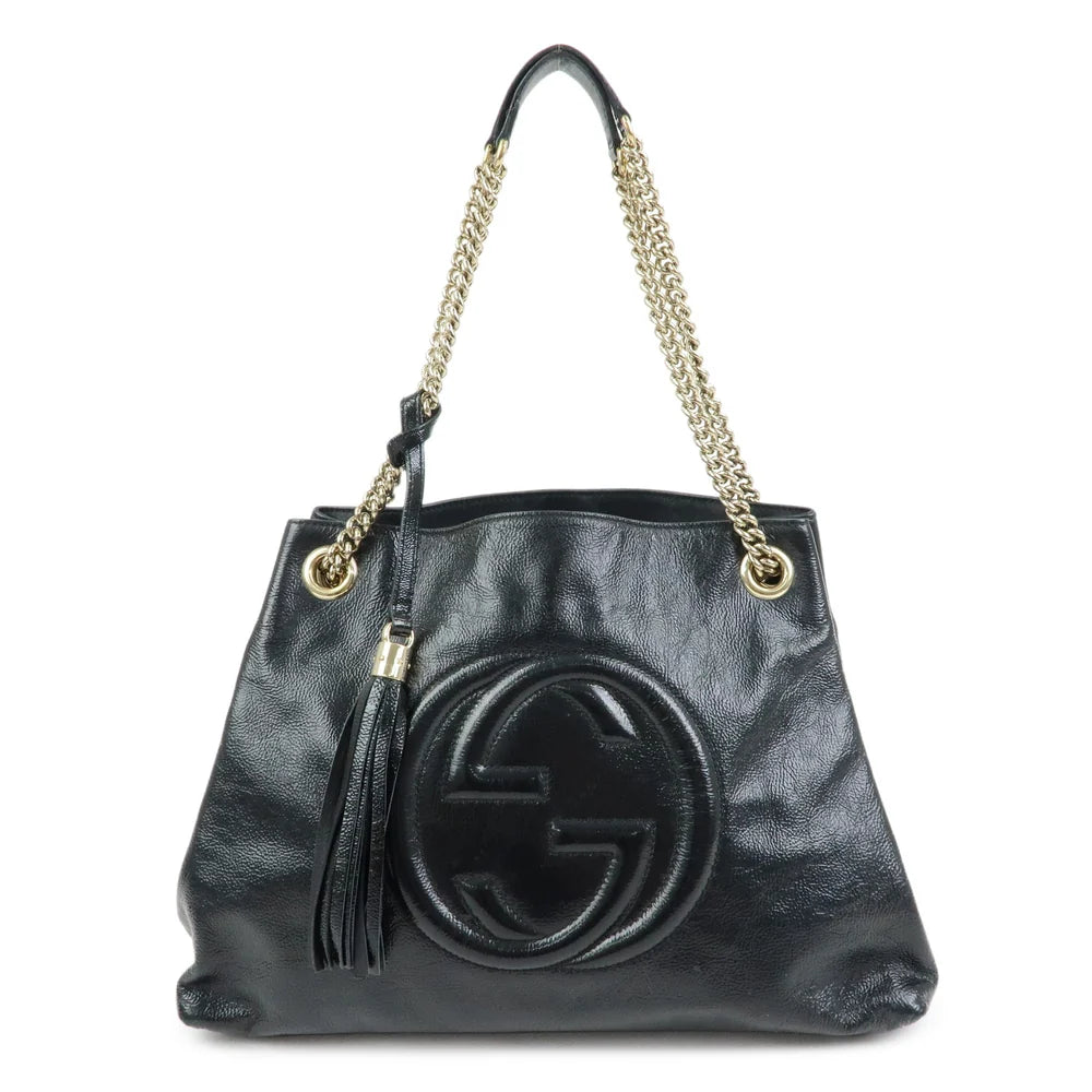 Gucci Soho noir vernis GM