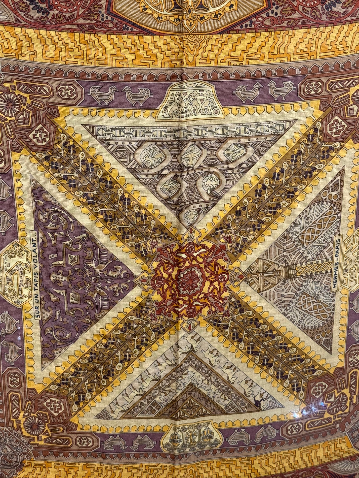 Hermès Châle « sur un tapis volant »