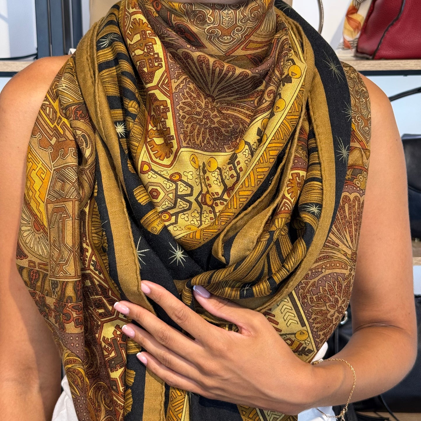 Hermès Châle « sur un tapis volant »