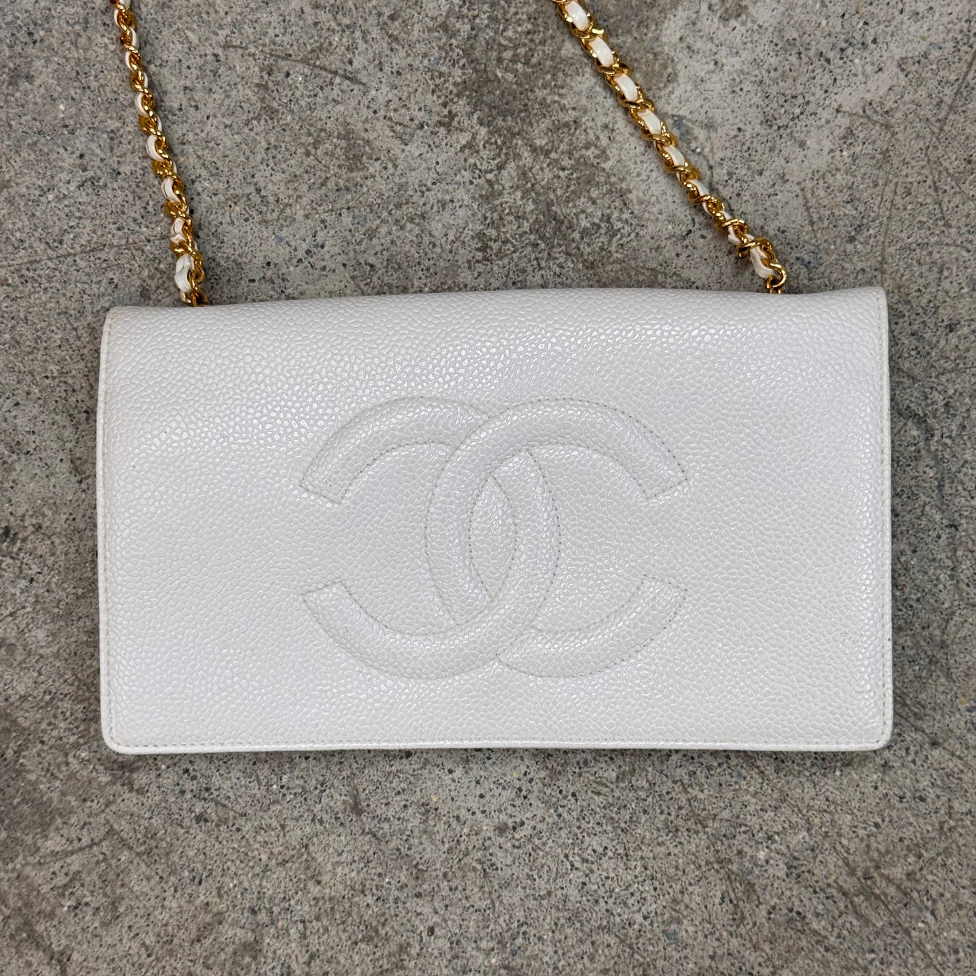 Chanel Wallet on Chain vintage blanc Édition limitée
