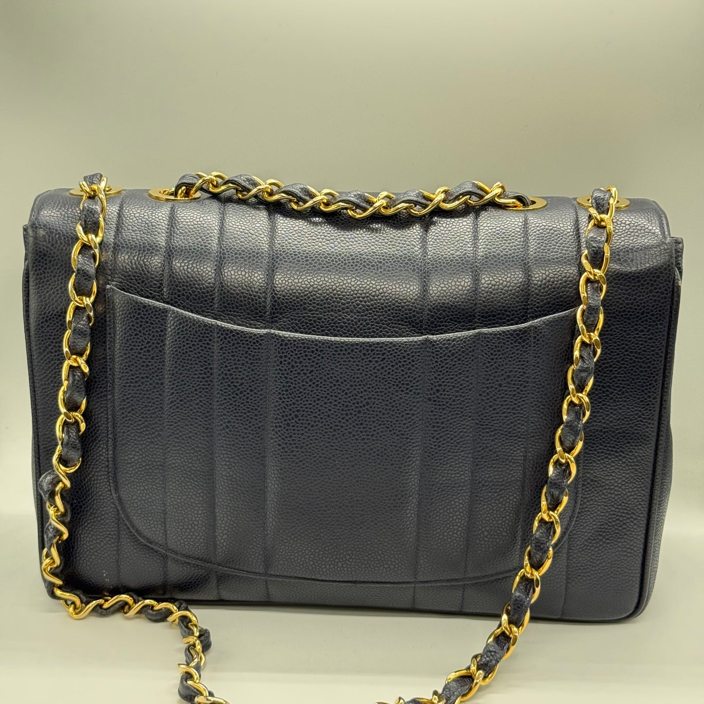 Chanel jumbo caviar navy