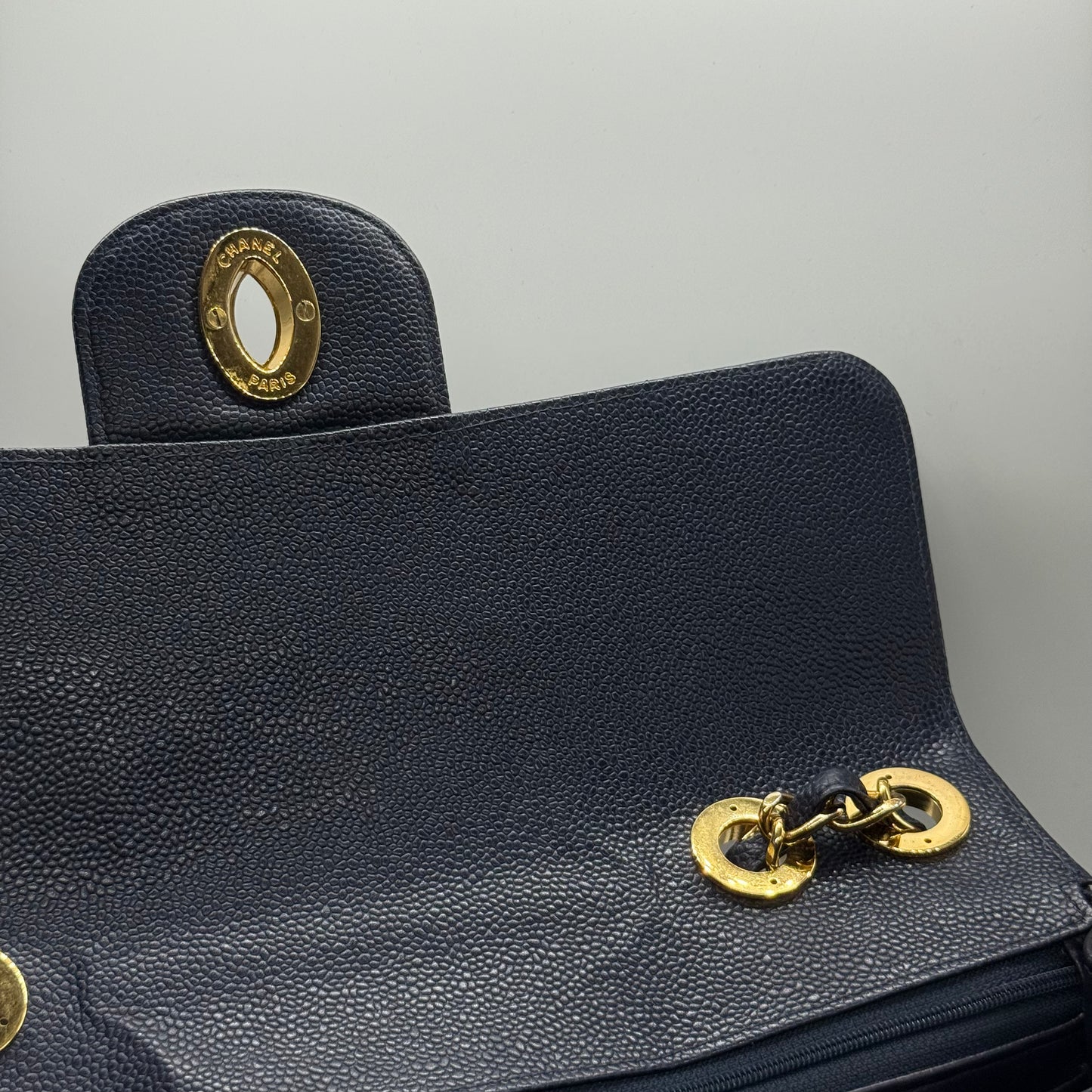 Chanel jumbo caviar navy