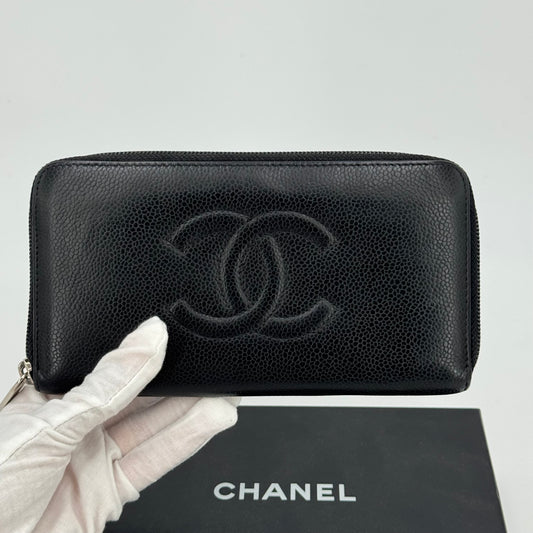 Chanel portefeuille caviar skin