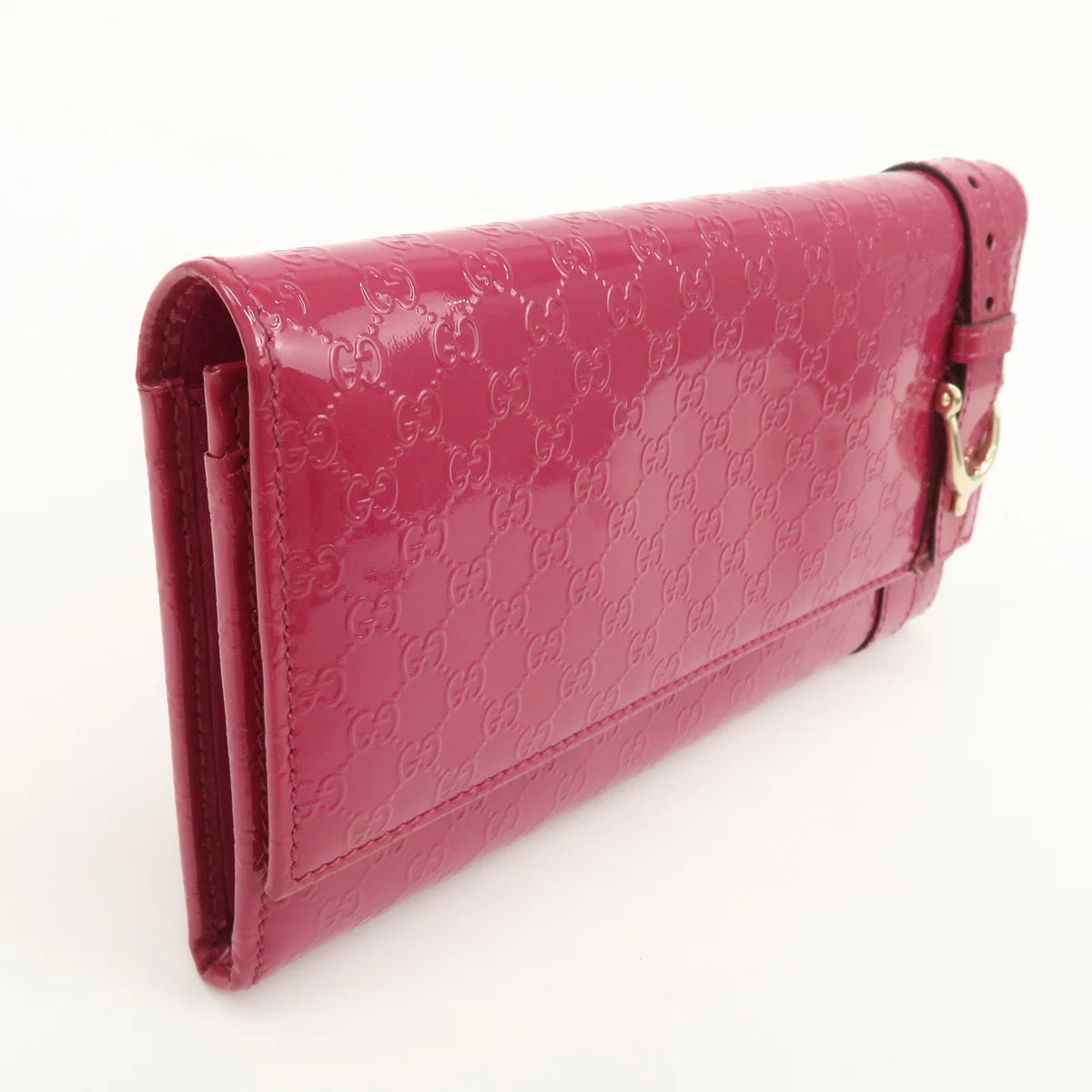 Gucci portefeuille vernis rose