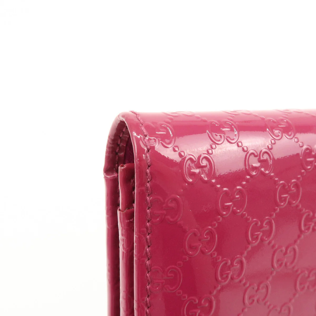 Gucci portefeuille vernis rose