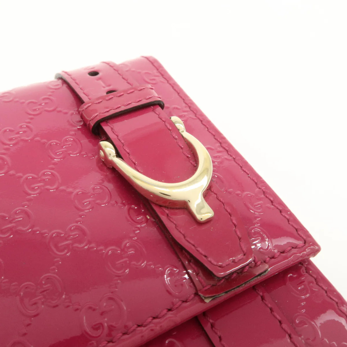 Gucci portefeuille vernis rose