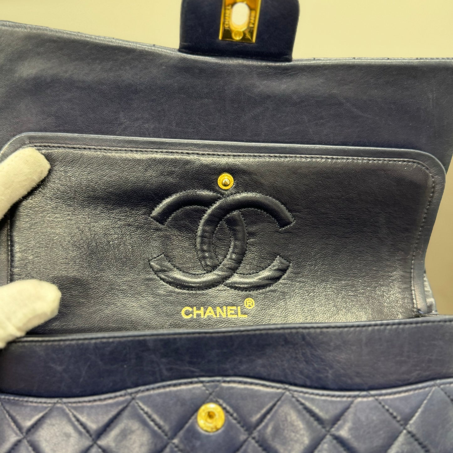 Sac Chanel timeless medium 1112 bleu marine