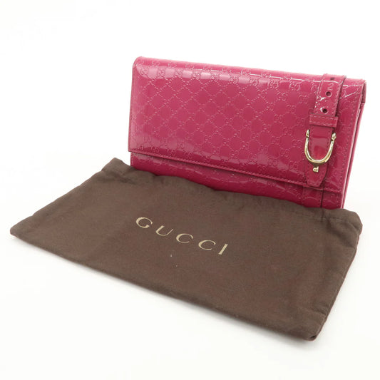 Gucci portefeuille vernis rose
