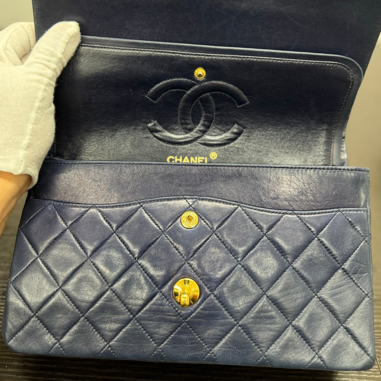 Sac Chanel timeless medium 1112 bleu marine