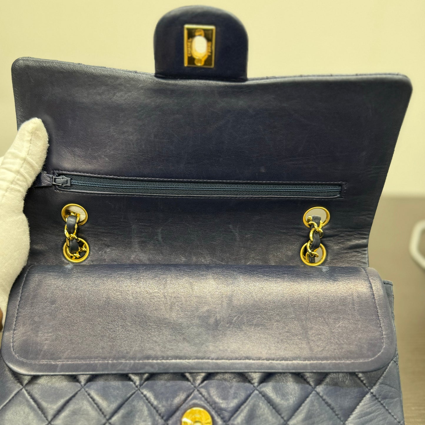 Sac Chanel timeless medium 1112 bleu marine