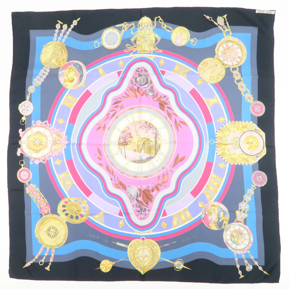 Hermès carré “ Parmi les fleurs je compte les heures “