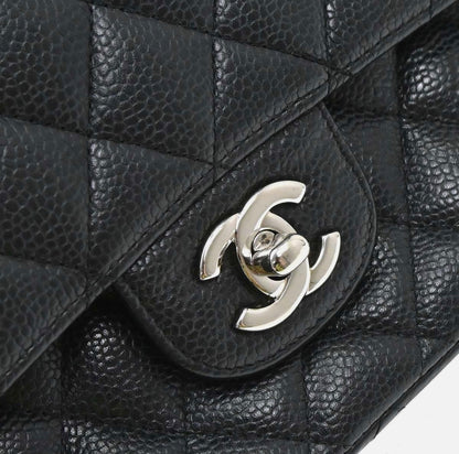 Chanel Timeless 11.12 caviar silver