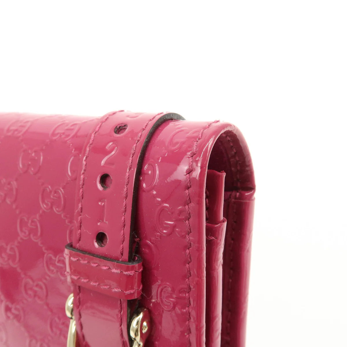 Gucci portefeuille vernis rose