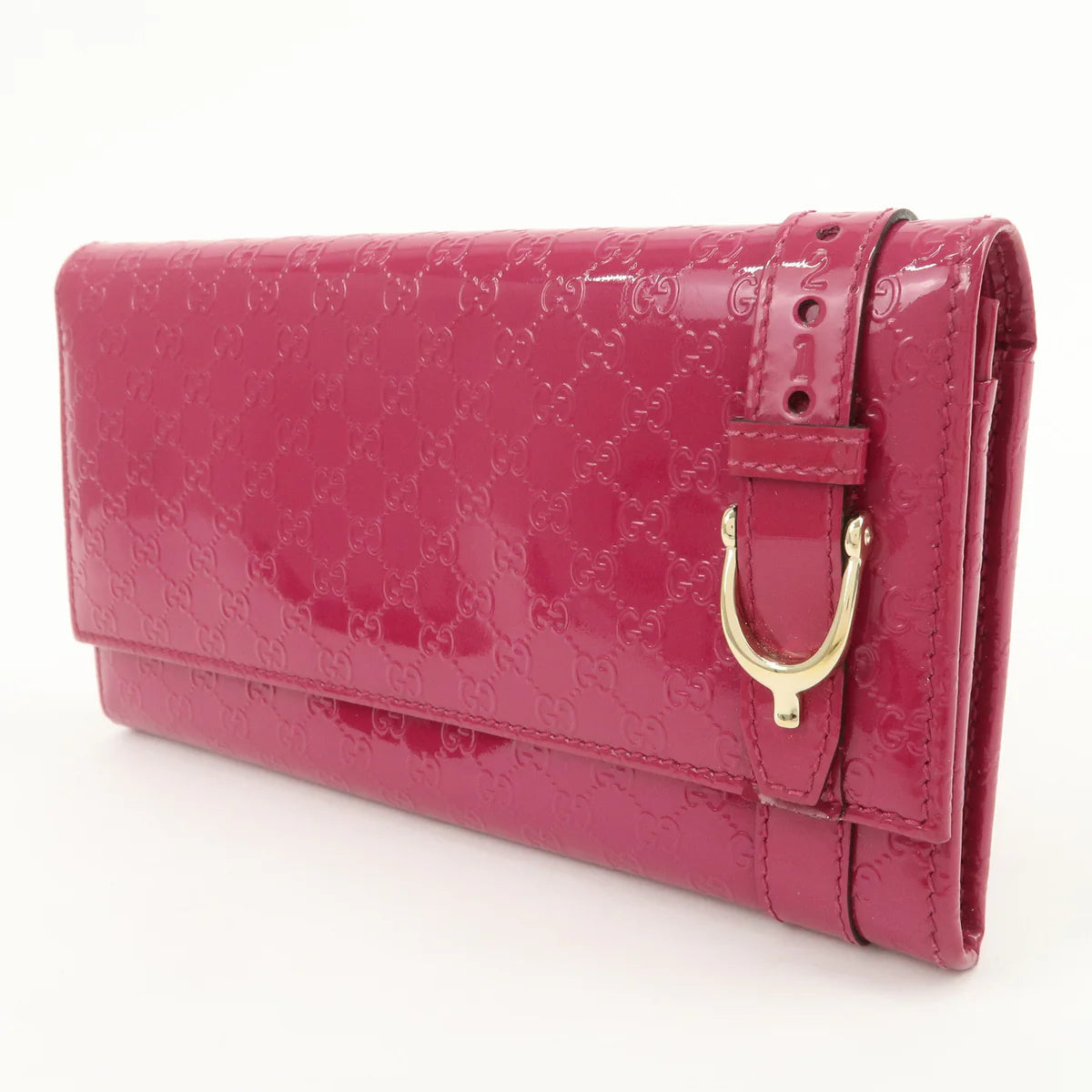 Gucci portefeuille vernis rose