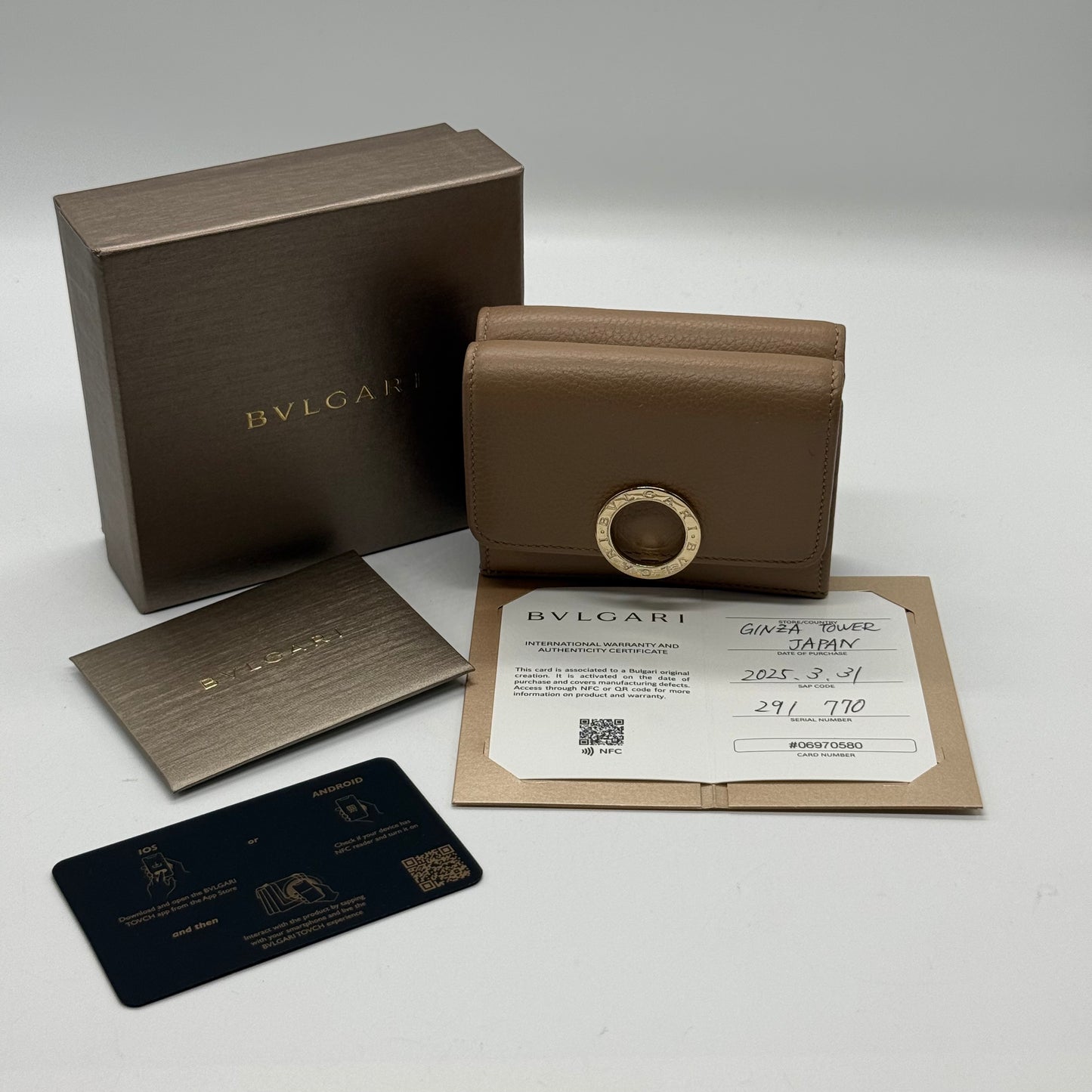 Bvlgari Portefeuille à Trois Volets