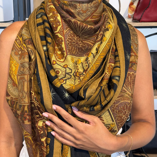 Hermès Châle « sur un tapis volant »