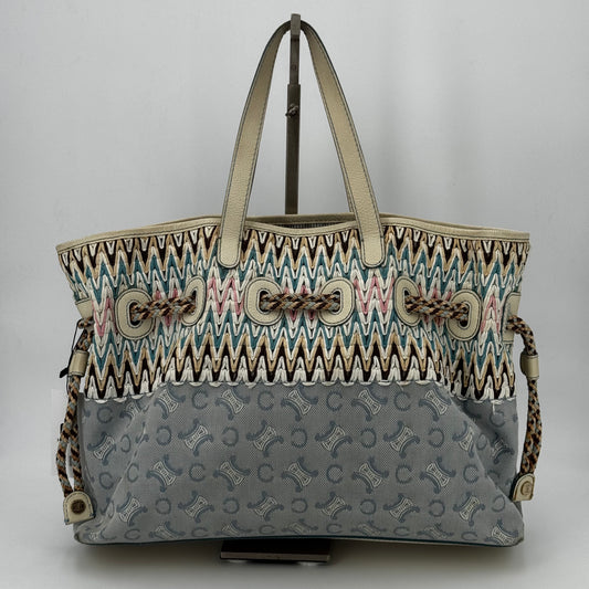 Céline shopping denim et raffia