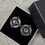 Chanel clips larges cristaux