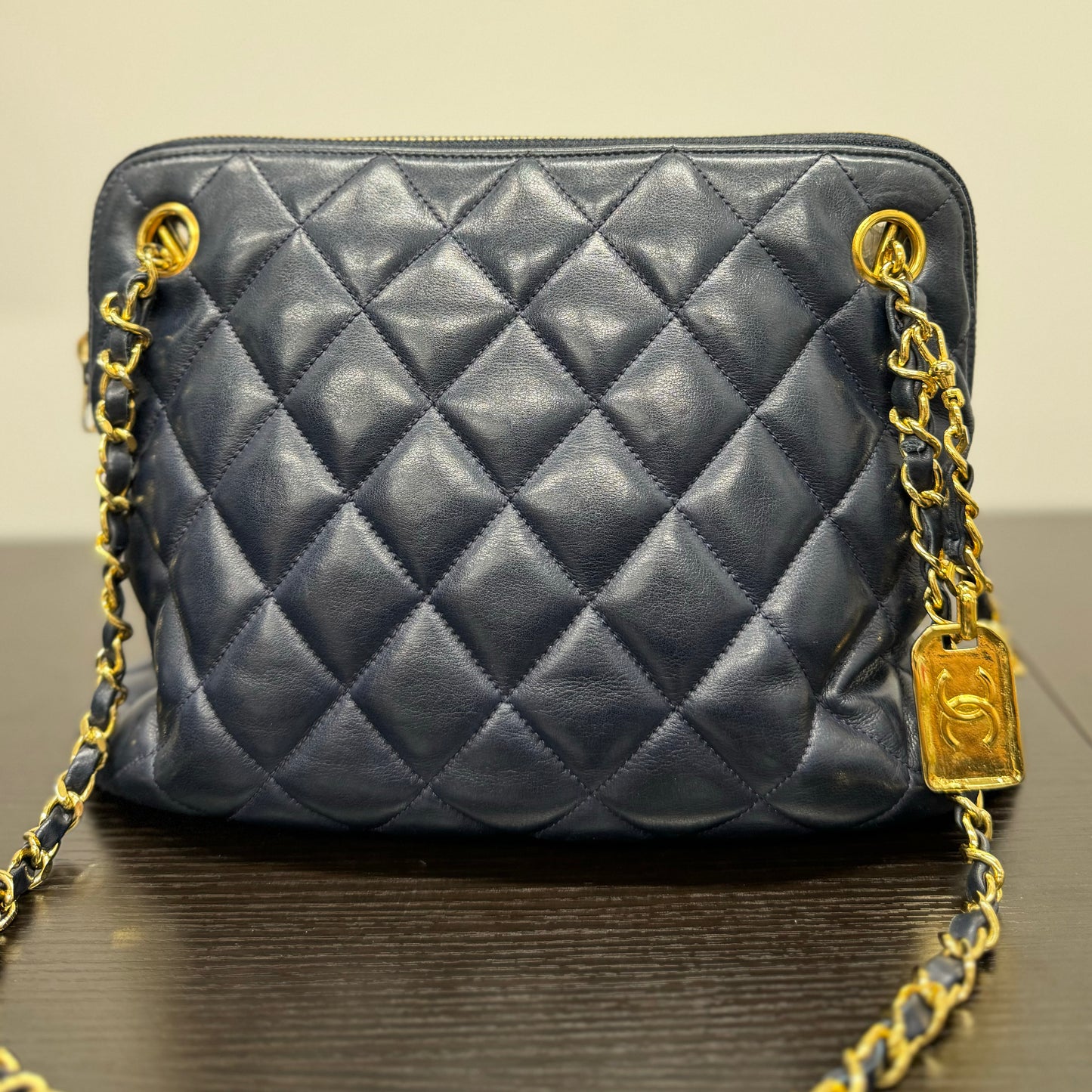 Chanel sac bleu marine