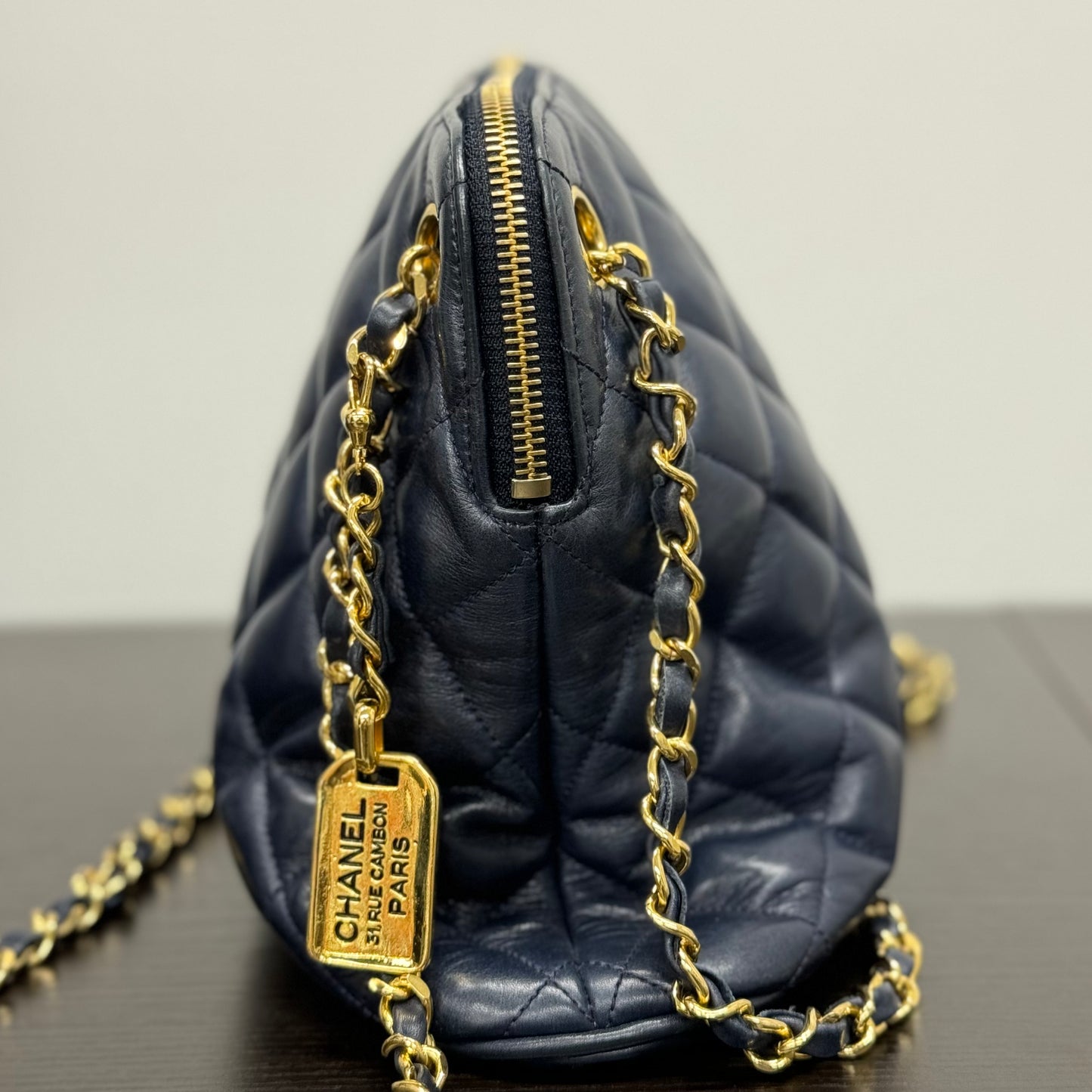 Chanel sac bleu marine