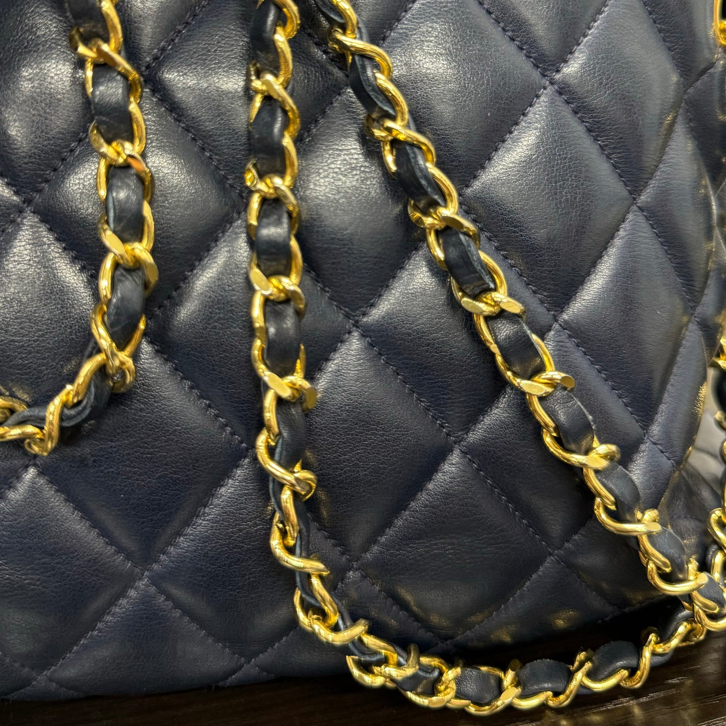 Chanel sac bleu marine