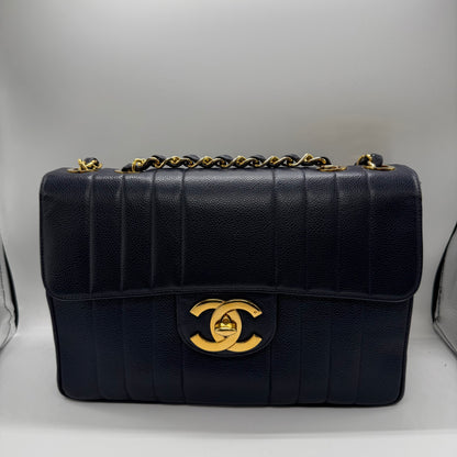 Chanel jumbo caviar navy