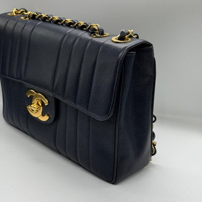 Chanel jumbo caviar navy