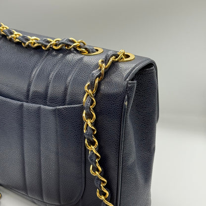 Chanel jumbo caviar navy