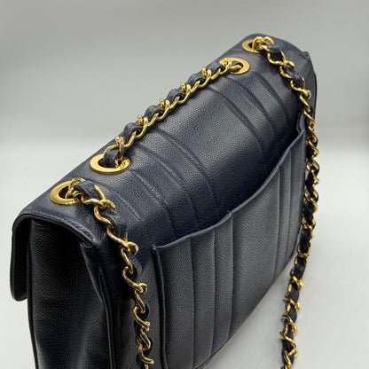 Chanel jumbo caviar navy