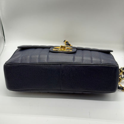 Chanel jumbo caviar navy