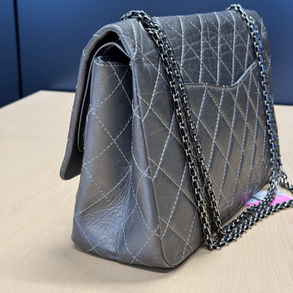Chanel 2.55 Gris argent GM