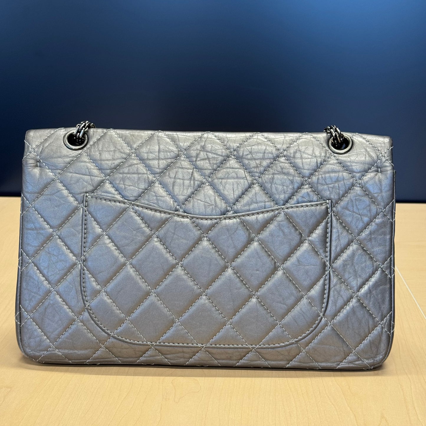 Chanel 2.55 Gris argent GM