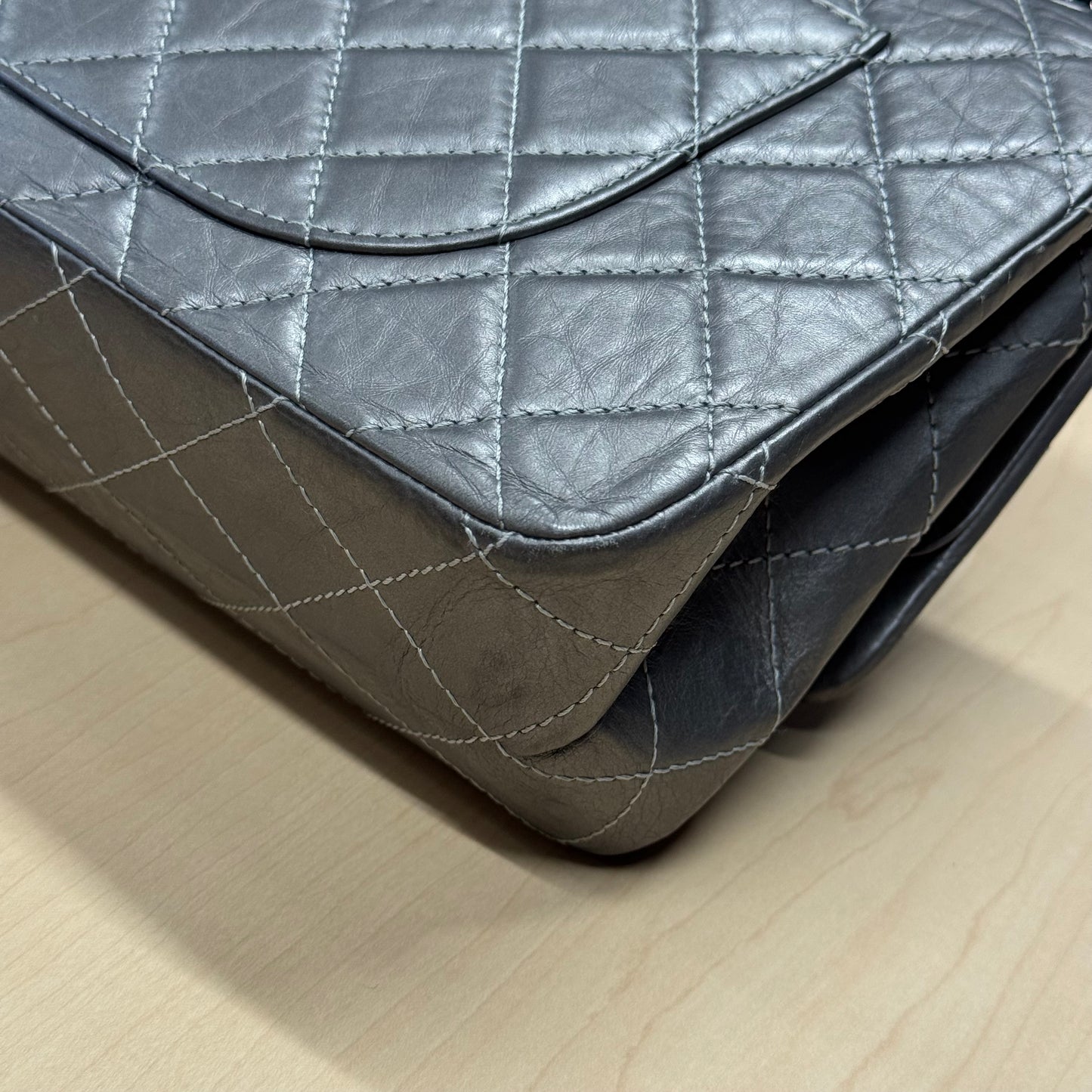 Chanel 2.55 Gris argent GM