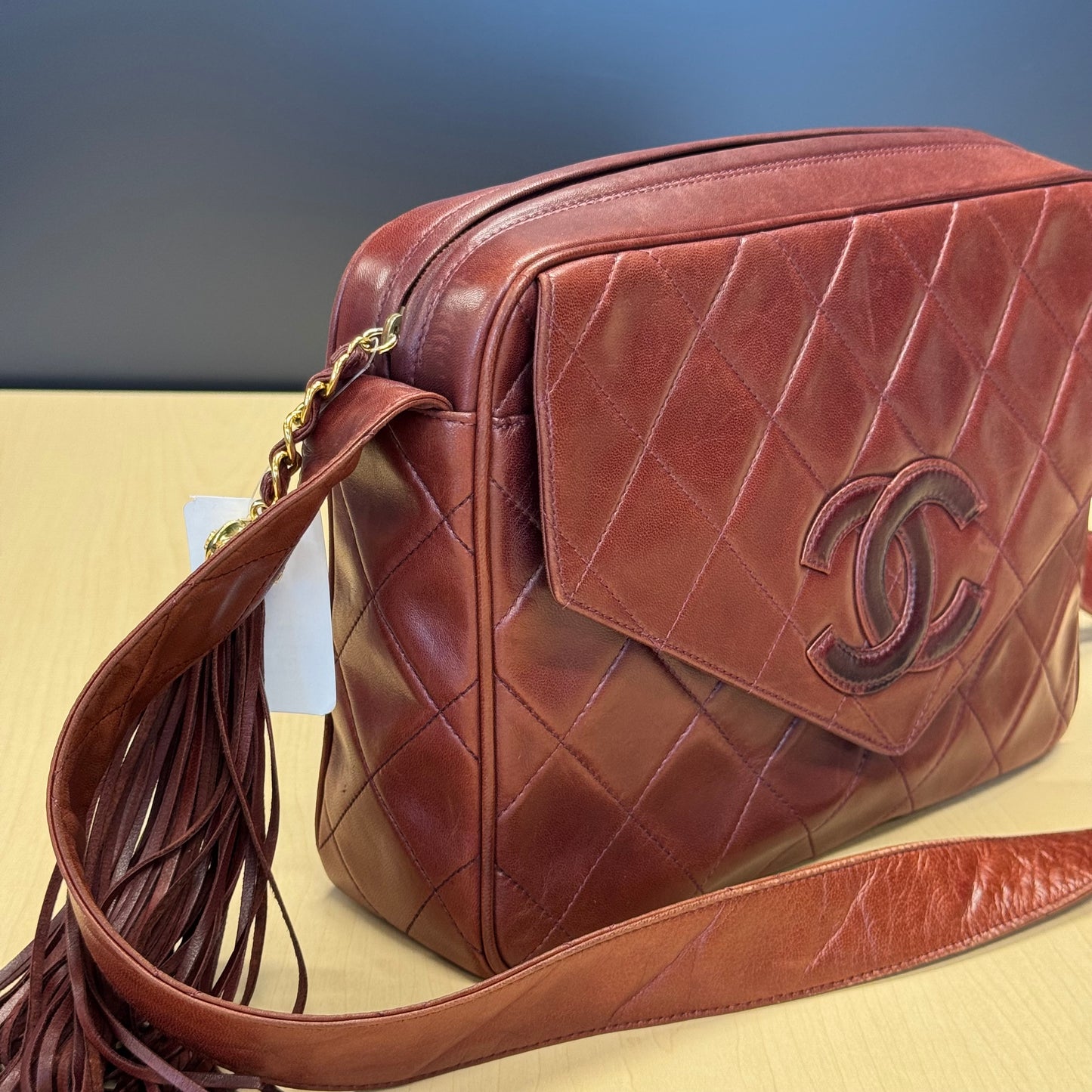 Chanel caméra Bordeaux