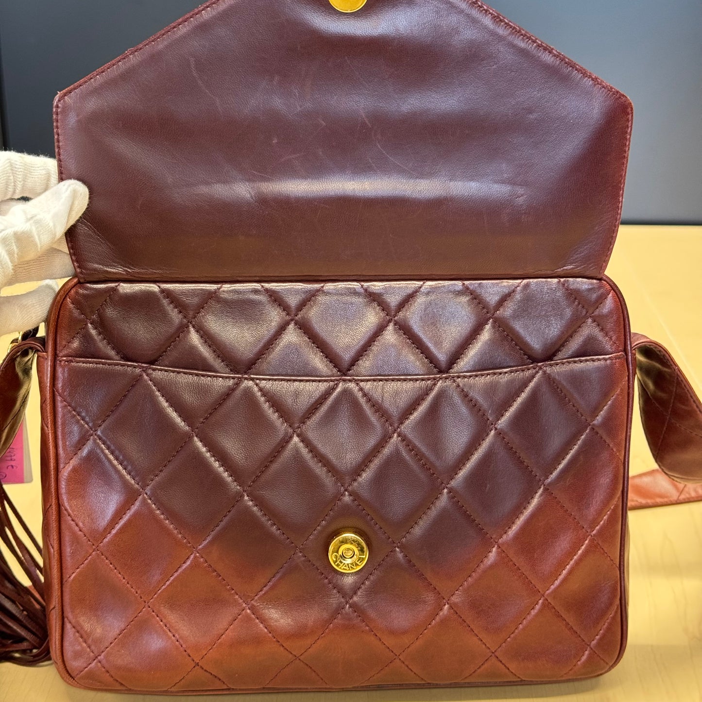Chanel caméra Bordeaux