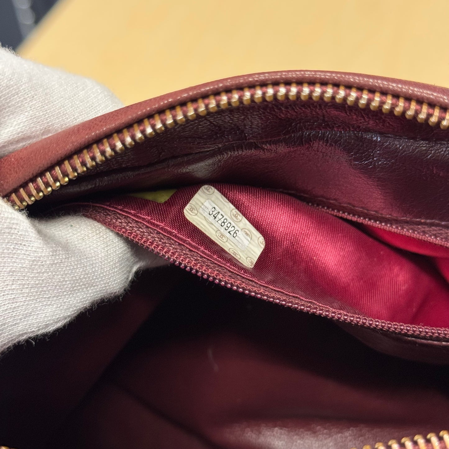 Chanel caméra Bordeaux