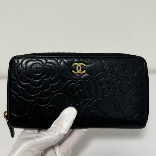 Portefeuille long Chanel Camélia