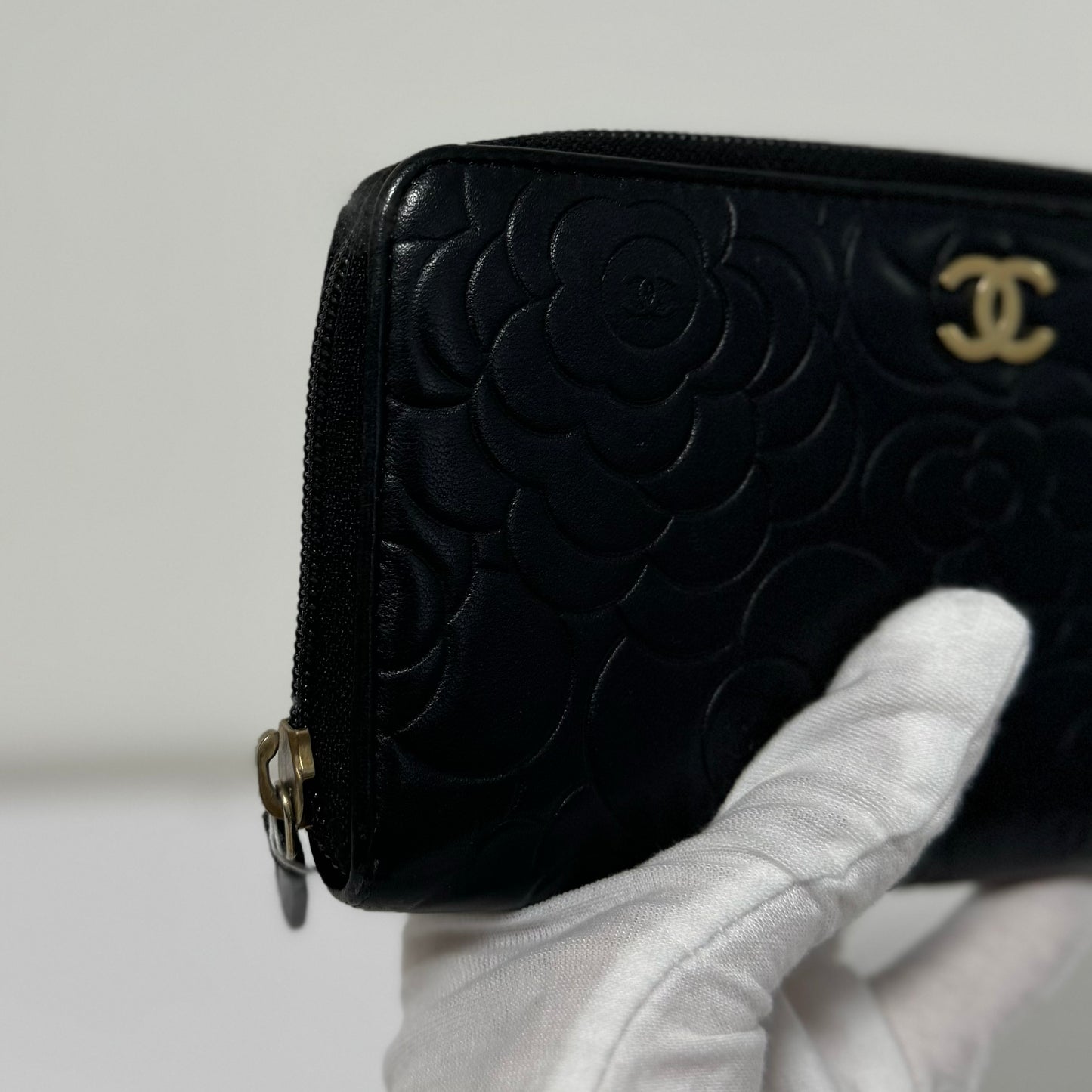 Portefeuille long Chanel Camélia