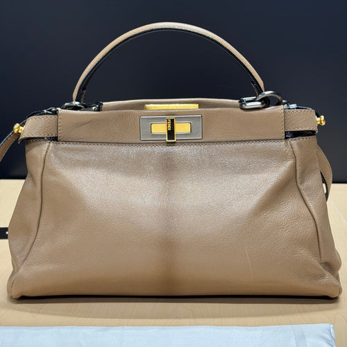 Fendi peekaboo MM soft camel