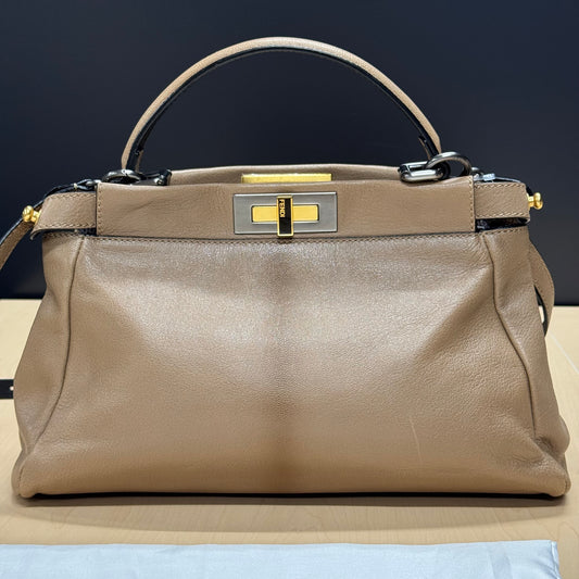Fendi peekaboo MM soft camel