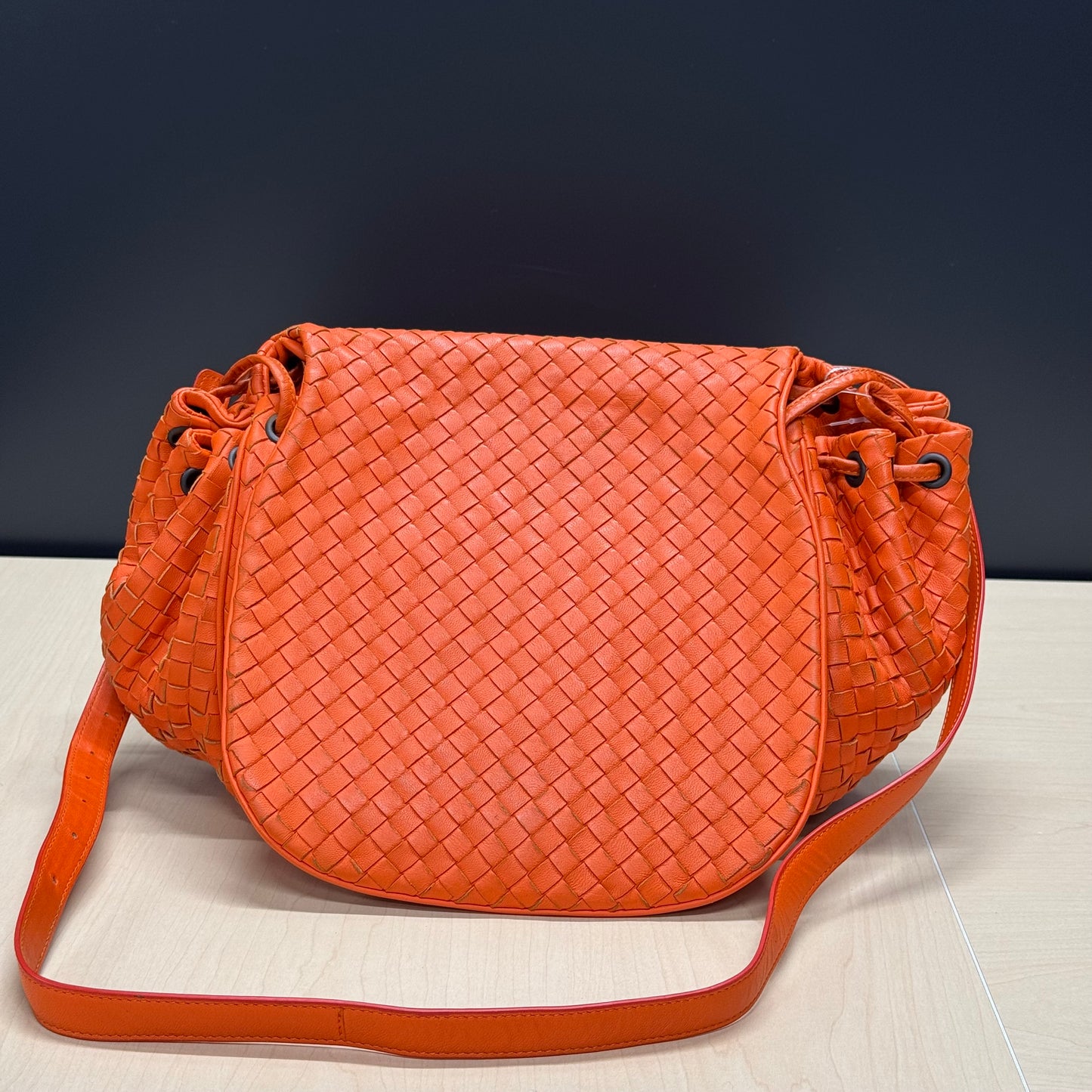 Bottega Veneta besace orange