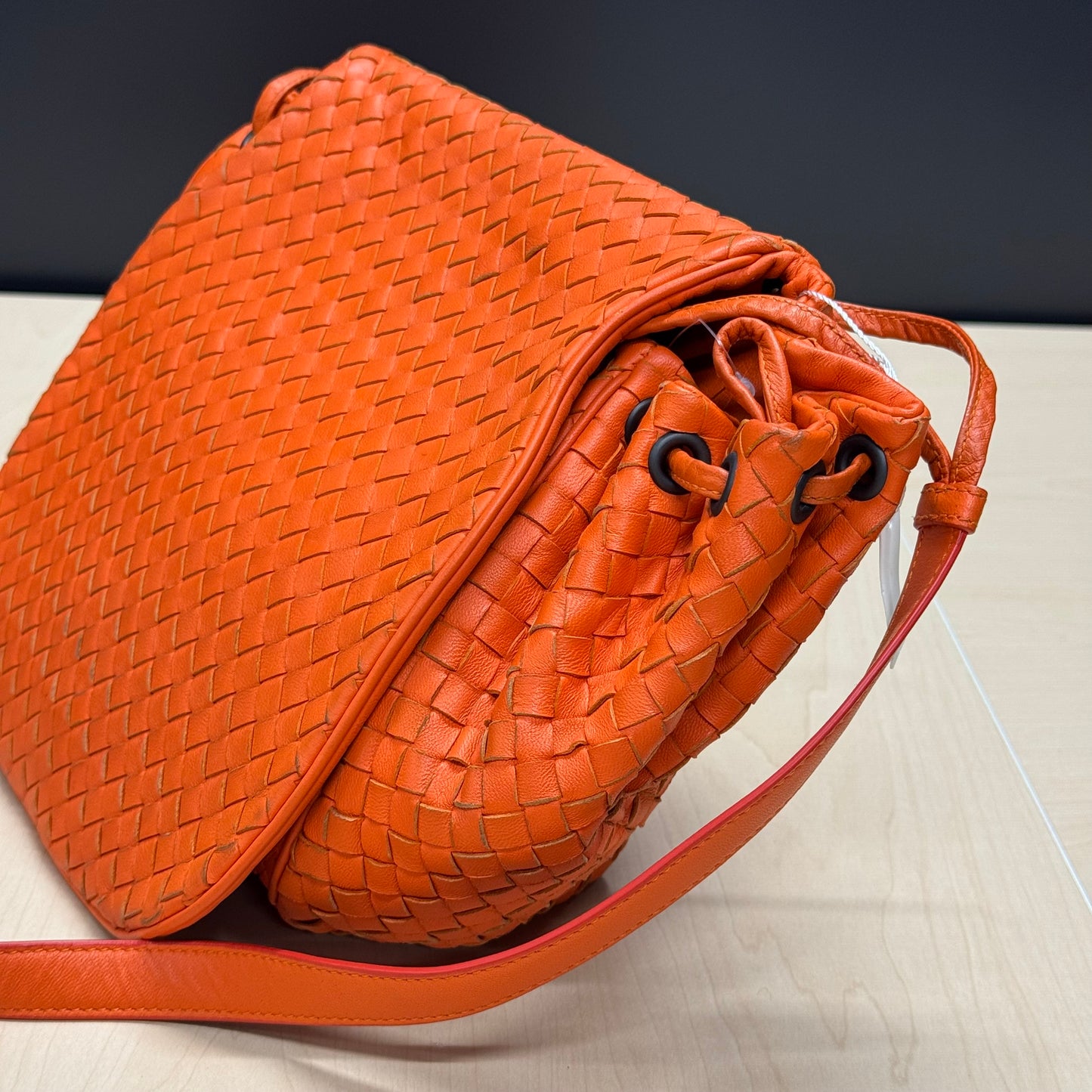 Bottega Veneta besace orange