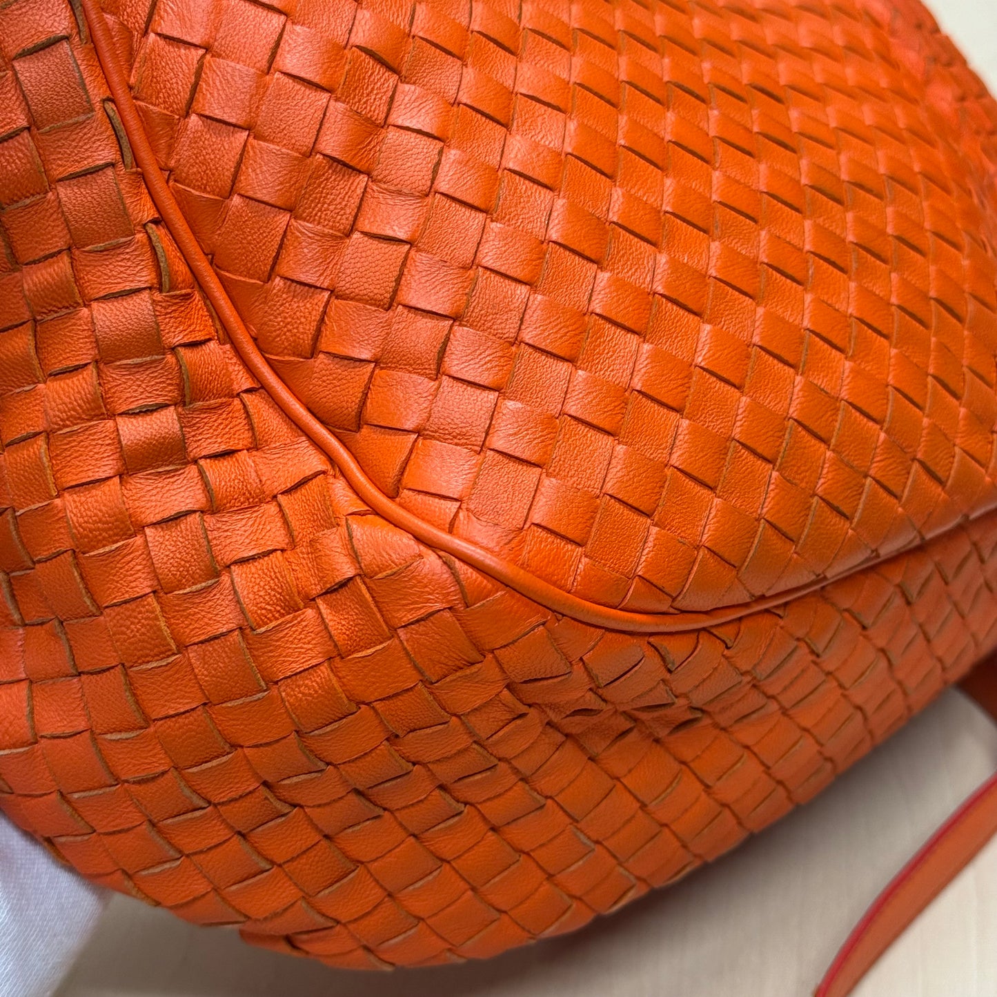 Bottega Veneta besace orange