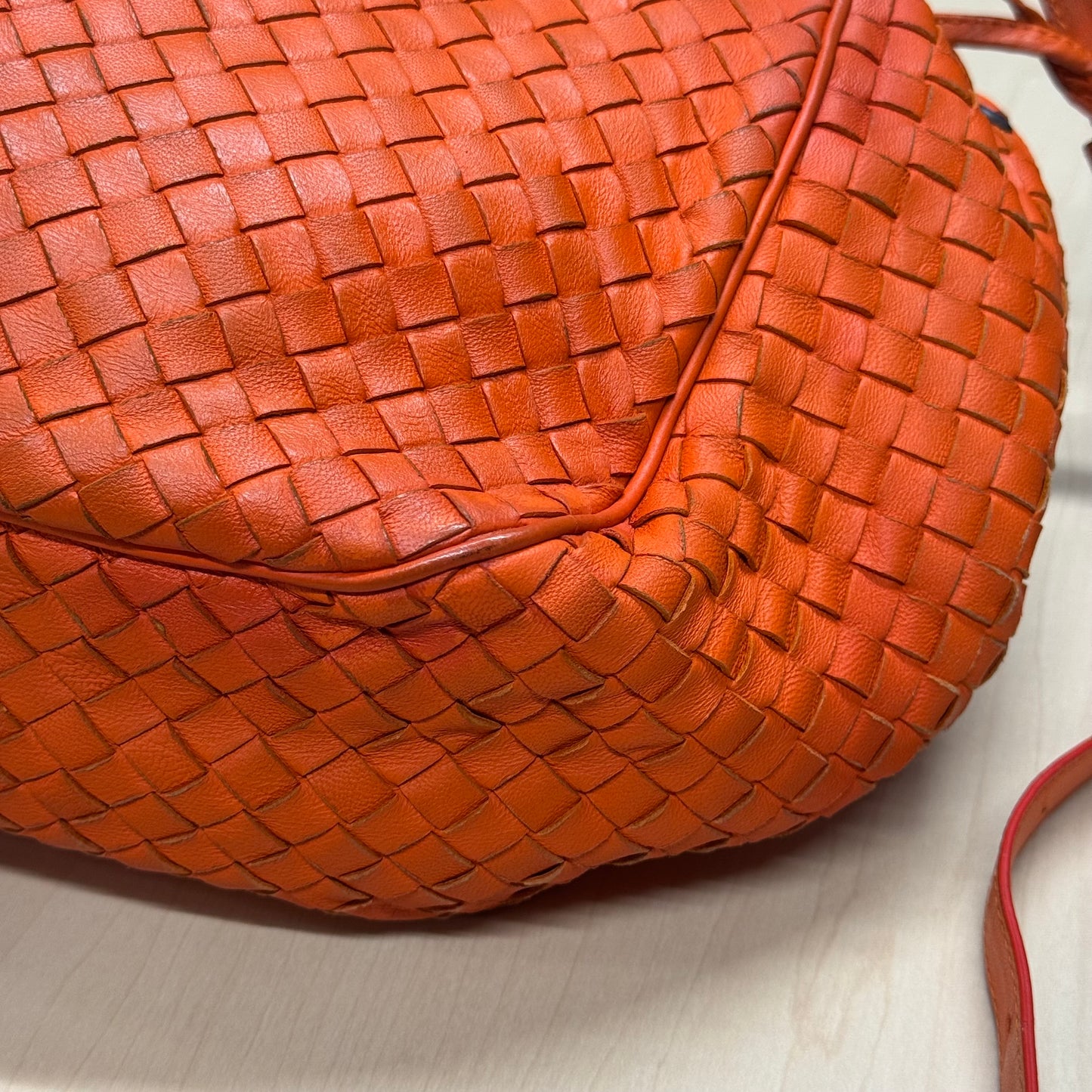 Bottega Veneta besace orange
