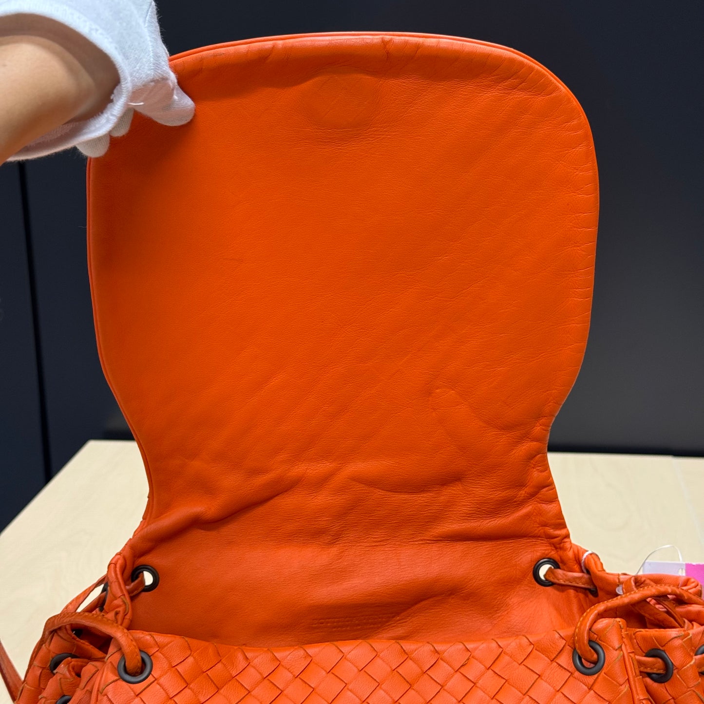 Bottega Veneta besace orange