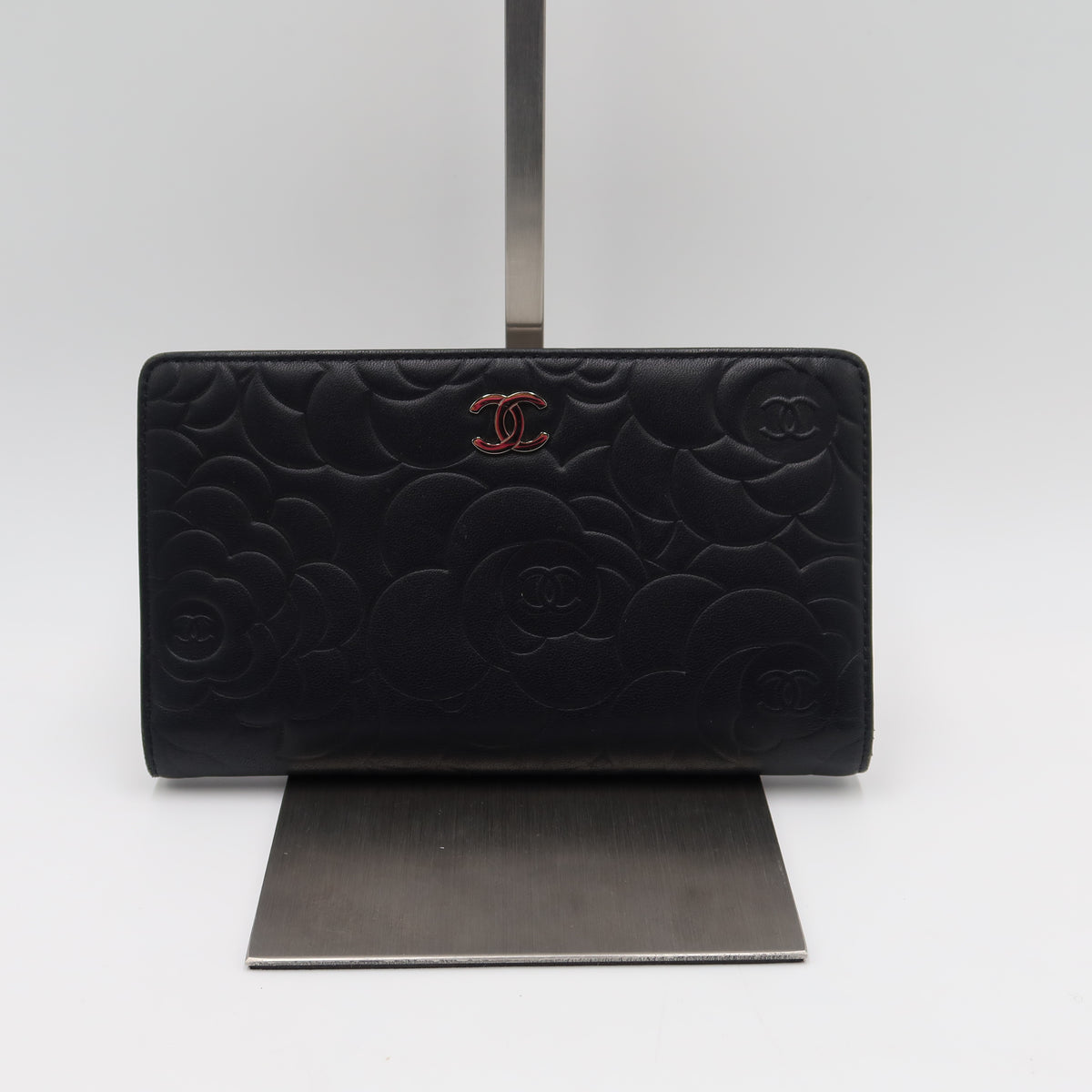 Chanel Portefeuille Camelia noir